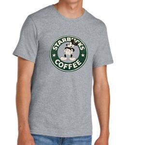 Disney Mickey Starbucks Gray Graphic T-Shirt